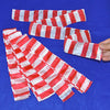 2" x 39.5" SILK STREAMER (RED/WHITE STRIPE) Set of 5