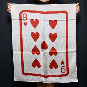 28.5" x 23.5" DESIGNED SILK (NINE OF HEARTS)
