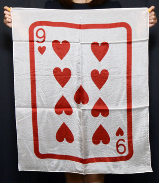 28.5" x 23.5" DESIGNED SILK (NINE OF HEARTS)