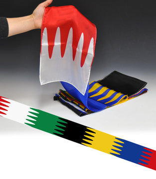 8" x 236" DESIGNED SILK STREAMER (FLOWING COLORS)