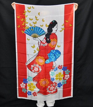 56" x 35.5" DESIGNED SILK (UKIYOE)