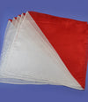 11.5" SQUARE SILK(Dyed in Red/White) Set of 5