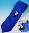 MAGICIANS' TIE (Silk 100%) (Blue/Rabbit)