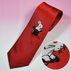 MAGICIANS' TIE (Silk 100%) (Red/Rabbit)