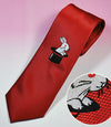 MAGICIANS' TIE (Silk 100%) (Red/Rabbit)