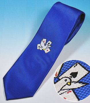 MAGICIANS' TIE (Silk 100%) (Blue/Dove)