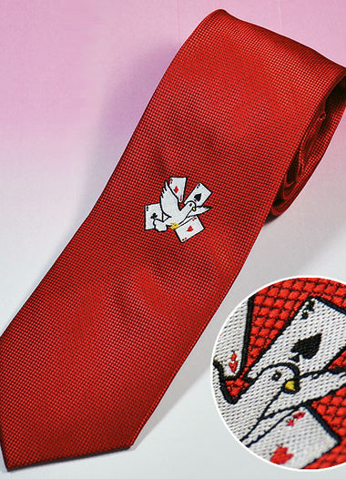 MAGICIANS' TIE (Silk 100%) (Red/Dove)