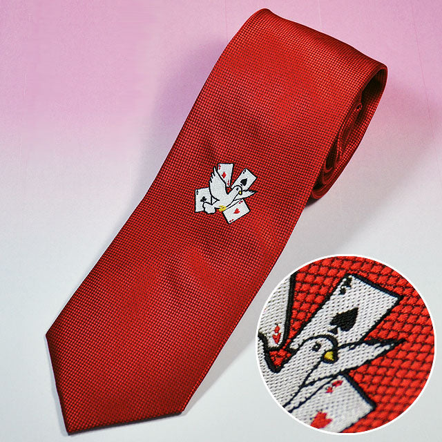 MAGICIANS' TIE (Silk 100%) (Red/Dove)