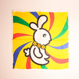 17.5" SQUARE DESIGNED SILK (DUCK & RABBIT)